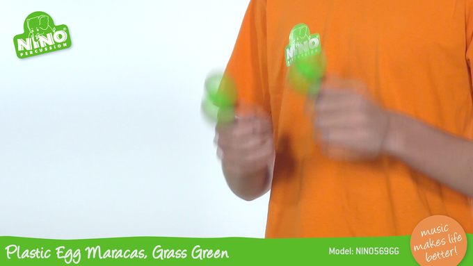 6" Plastic Egg Maraca, Grass-Green video