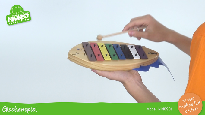 C Major Scale Glockenspiel, Pine Wood, Color-Coated Metal Keys video